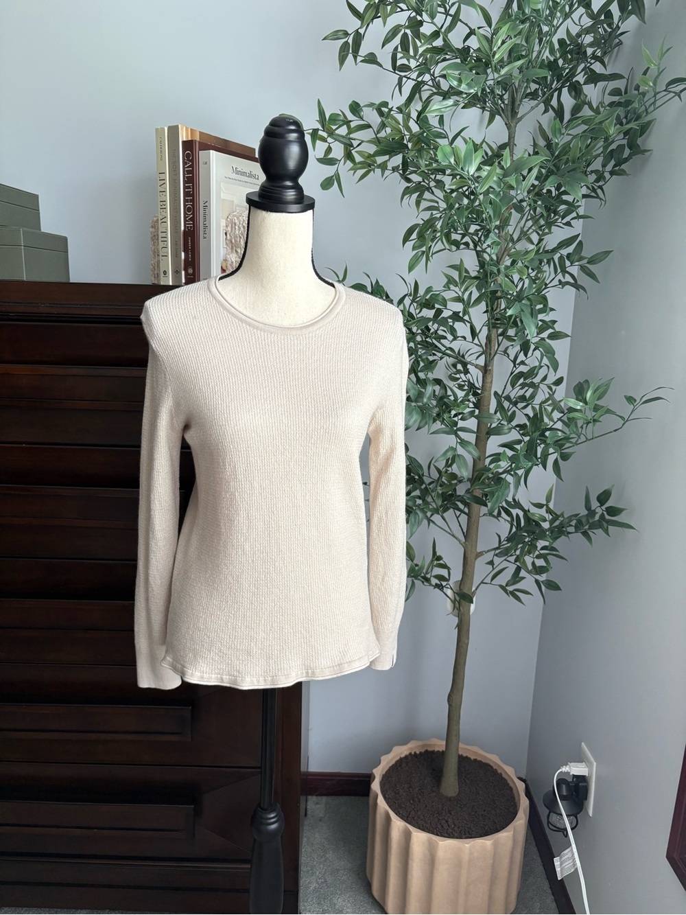 Cream Long-Sleeve Top Rag and Bone